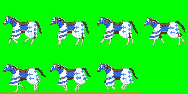 馬のアニメーションコマ