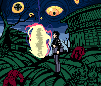 牟甲斐村のドット絵