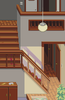 日差し入りの背景ドット絵