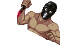 ラバーマスクのドット絵(アニメーション)