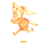 子供時代のビワハヤヒデのドット絵（アニメーション）