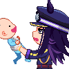 頭突きのドット絵（アニメーション）