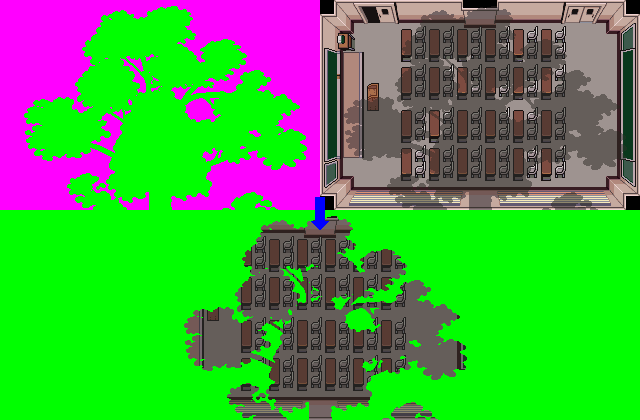 マスクを使っての切り抜きを説明する画像