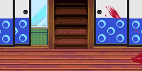 血だまりが見える廊下のドット絵